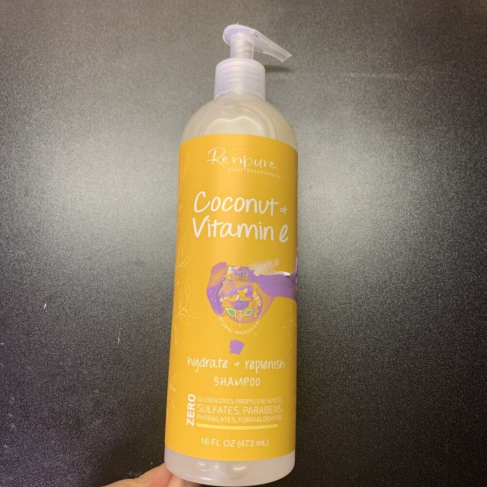 Renpure Plant-Based Beauty Coconut & Vitamin E Hydrate + Replenish Shampoo, 1...